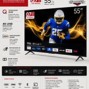TV TCL Q7 QLED 55” 4K UHD Google TV